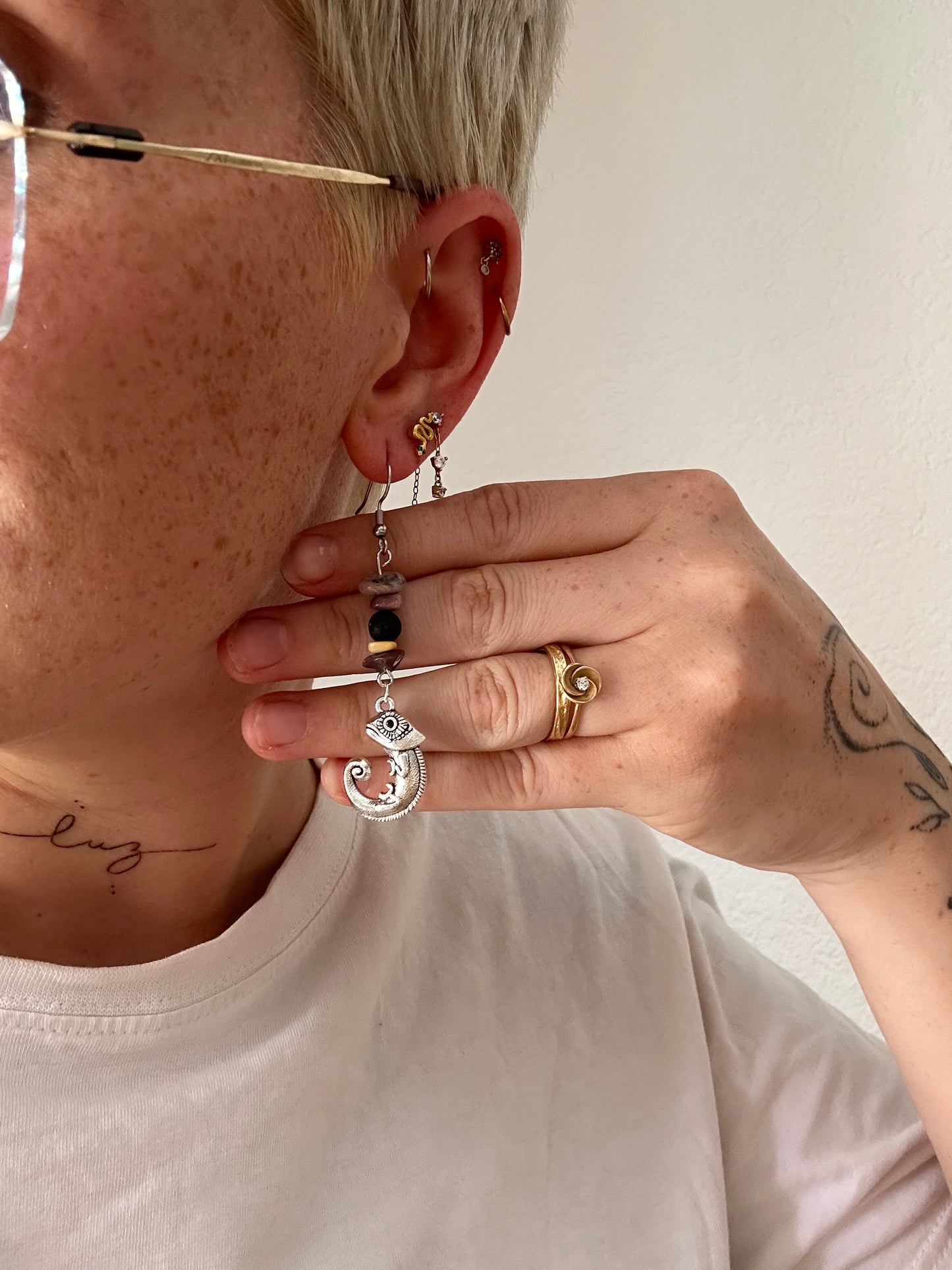 Boucle d’oreille Caméléa